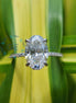 14K White Gold Oval Cut Lab Grown Diamond Engagement Ring