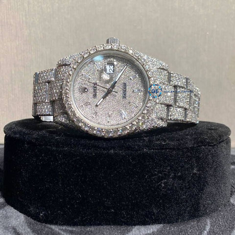 Date Just Baguette Stick In Dial Moissanite Classic Watch