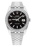 Black Color Dial Stainless Steel Moissanite Watch Gift For men's