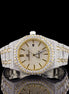 Dual Tone Iced Out Moissanite Watches