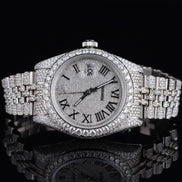 Date Just Fully Iced Out Moissanite Diamond Watch