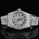 Date Just Fully Iced Out Moissanite Diamond Watch