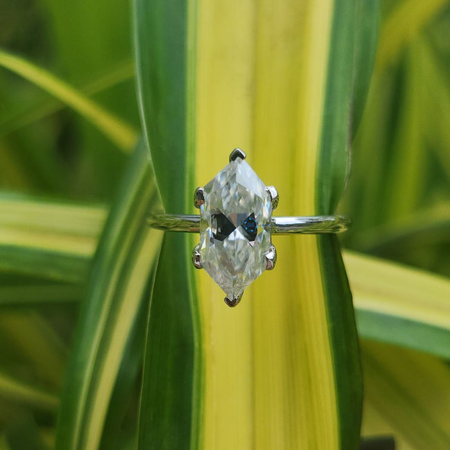 3 Carat Lab Grown Hexagon Cut Solitaire Ring