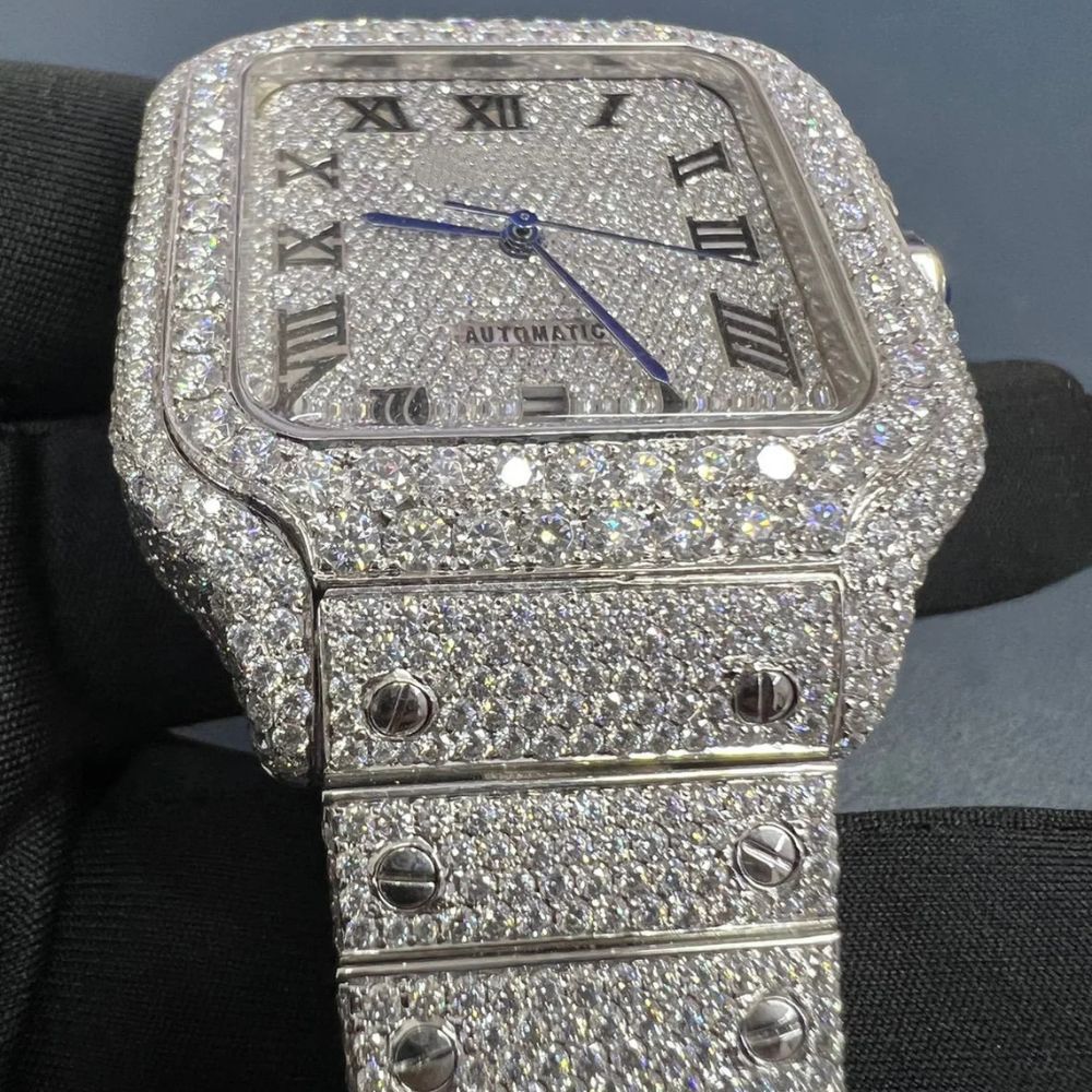 Iced Out Bust Down Moissanite Hip Hop Watch