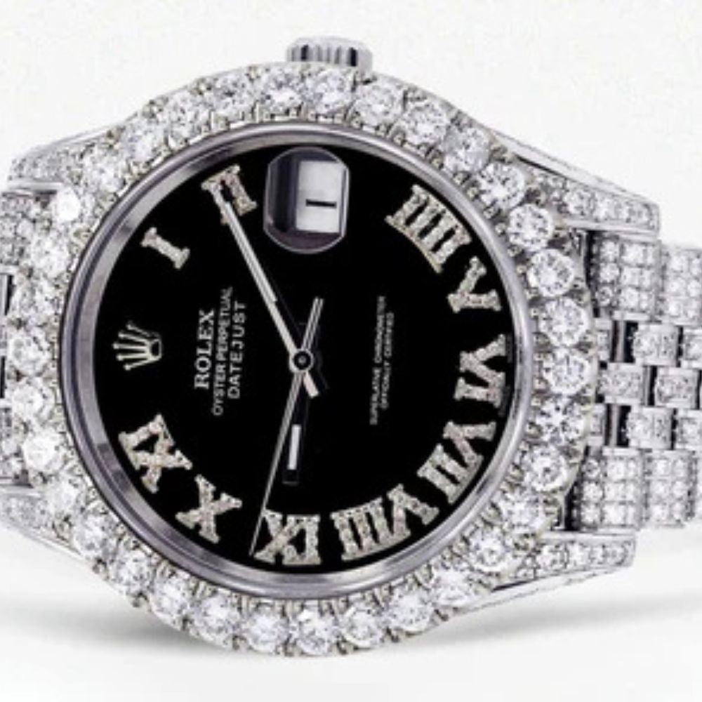 Black Moissanite Diamond Unique Style Luxury Watch