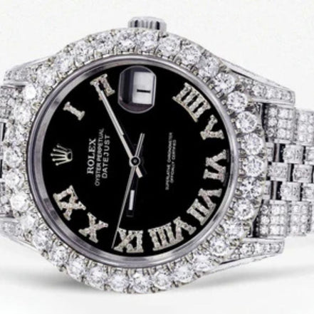 Black Moissanite Diamond Unique Style Luxury Watch