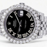 Black Moissanite Diamond Unique Style Luxury Watch