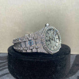 Lab Created Moissanite Iced Out Hip Hop Watch For Men's
