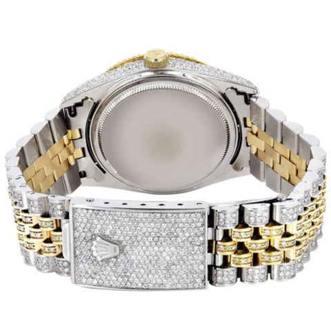 Brown Color Roman Dial Analog Moissanite Diamond Watch