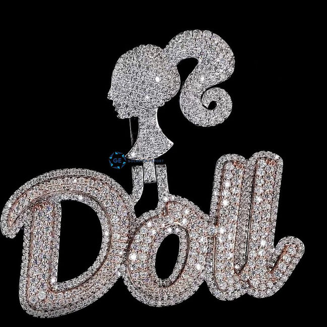 VVS1 Clarity Moissanite Diamond Doll Hip Hop Pendant