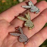 Iced Out Bunny Moissanite Diamond Pendant