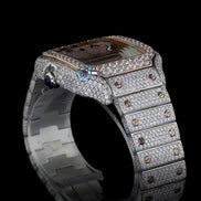 Aesthetic Stainless Steel Moissanite Dual Tone Watch