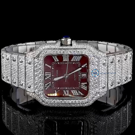 Fully Iced Out Moissanite Diamond Classic And Fancy Watch