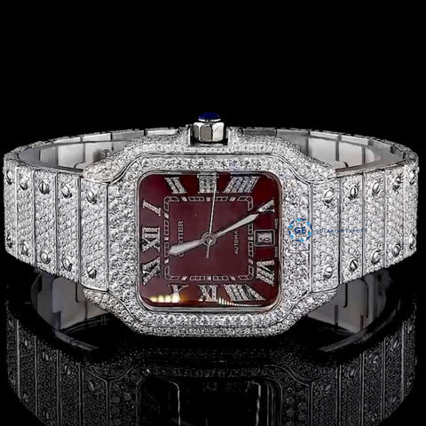 Fully Iced Out Moissanite Diamond Classic And Fancy Watch