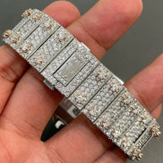 Moissanite Luxury Arabic Dial Dual Tone Watch