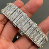 Lab Created Moissanite Arabic Dial Dual Tone Watch