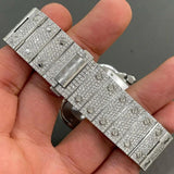Colorless Moissanite Dual Tone Bust Down Watch