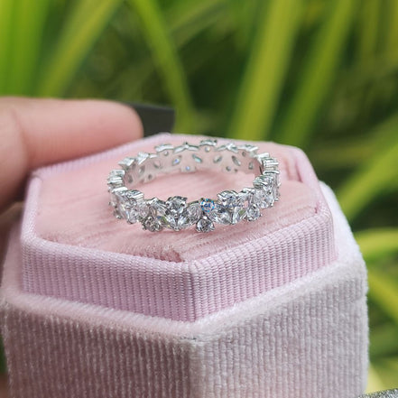 Marquise & Round Cut Lab Grown Diamond Full Eternity Band