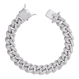 Moissanite Baguette Diamond Cuban Link Bracelet