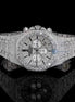 Chrono Back Stick Dial Fully Iced Out Wrist Watch