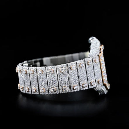 Dual Tone Moissanite Automatic Watch