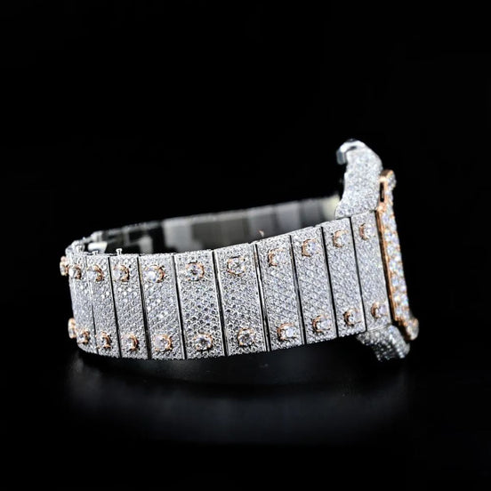 Dual Tone Moissanite Automatic Watch