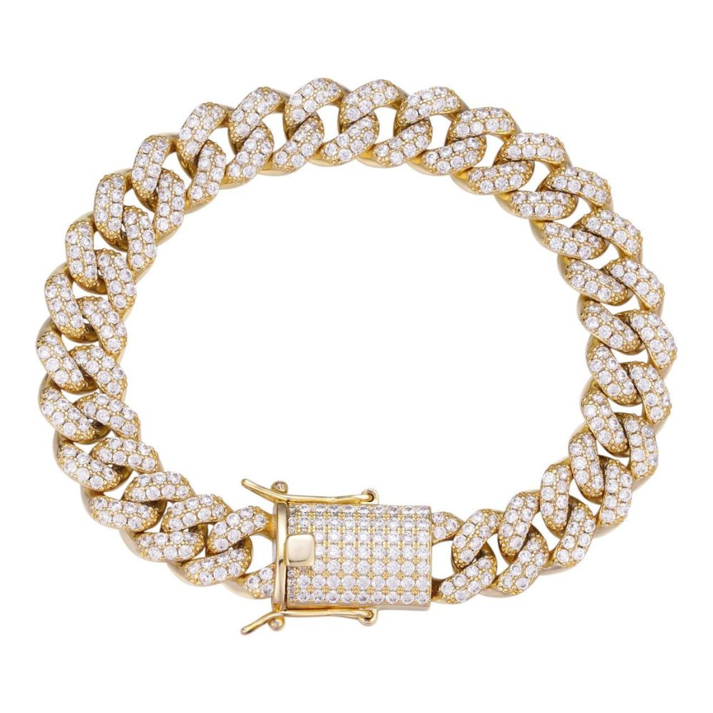 Colorless Moissanite Classic Miami Cuban Link Bracelet