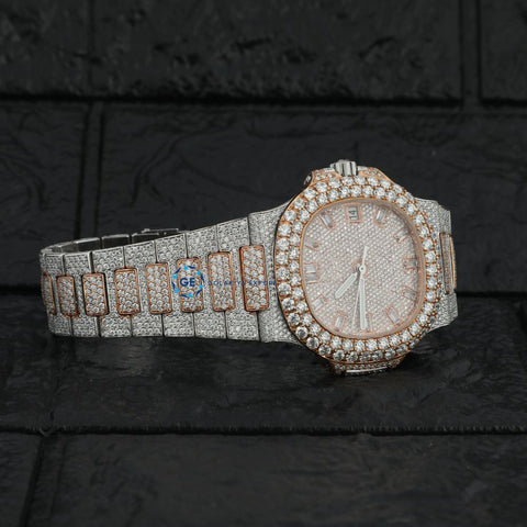 Automatic Moissanite Dual Tone Watch