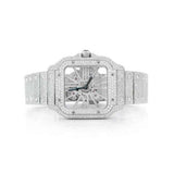 Skeleton Full White Moissanite Luxury Watch For Men's