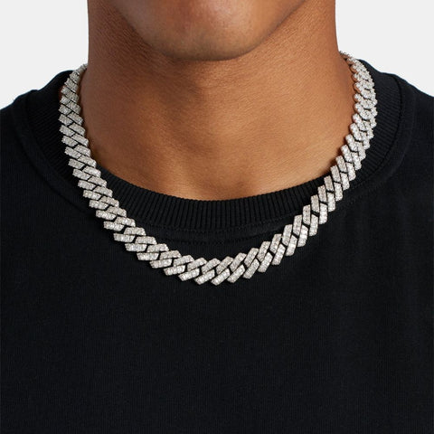 Baguette Cut Moissnaite Diamond Luxury Cuban Chain