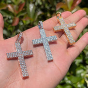 Criss Cross Iced Out Men's Pendant Moissanite Pendant