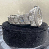 Stainless Steel Datejust Automatic Full White Moissanite Watch