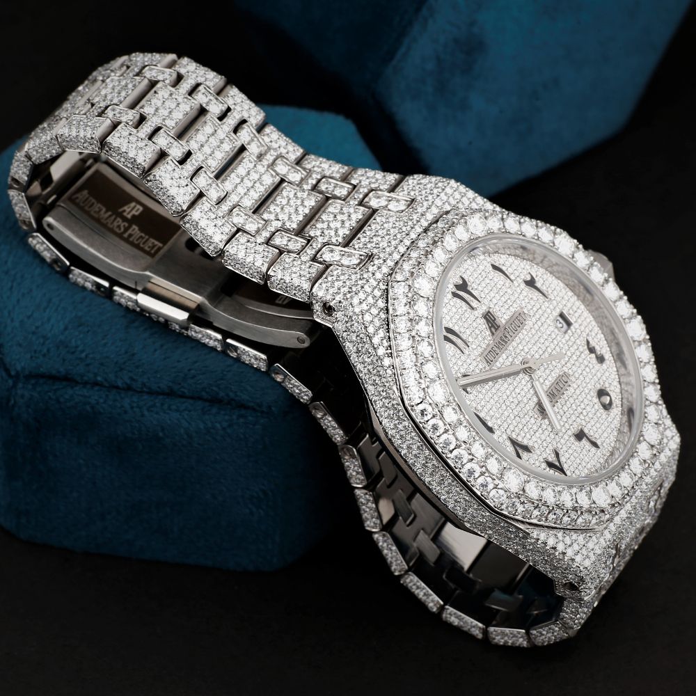 Arabic Numeric Moissanite Diamond Watch