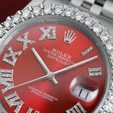 Red Roman Dial Datejust Automatic Watch