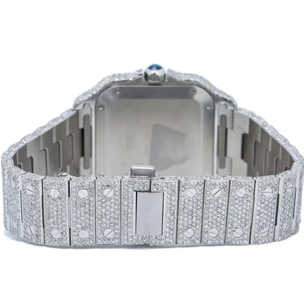 Colorless Moissanite Roman Dial Hip Hop Watch