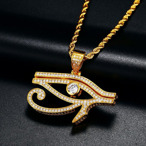 Eyes Of Horus Moissanite Diamond Men's Pendant