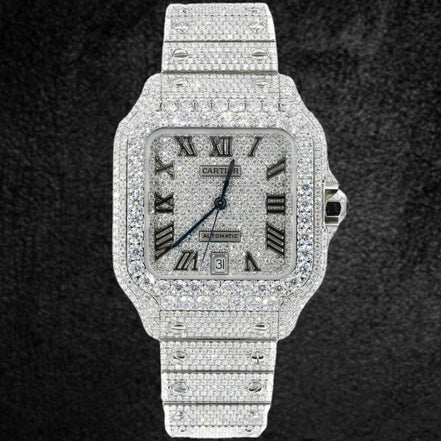 Fully Iced Out Moissanite Luxury Hip Hop Watch