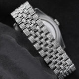 Full Iced Out Moissanite Diamond Date Just Watch