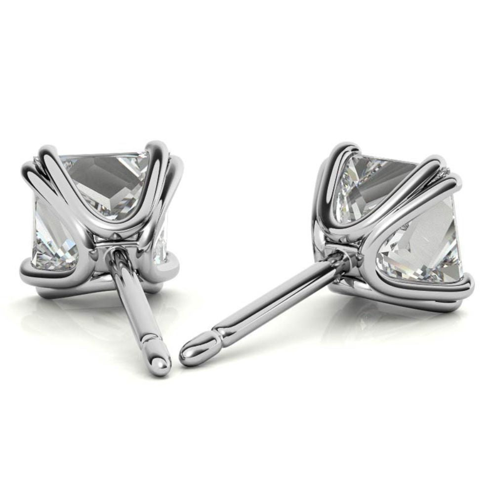 Princess Cut Moissanite Small Stud Earrings For Her