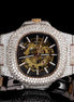 Full Rose Skeleton Moissanite Diamond Wrist Watch