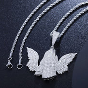 Moissanite Diamond Praying Hands Customize Men's Pendant