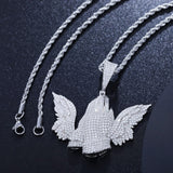 Moissanite Diamond Praying Hands Customize Men's Pendant