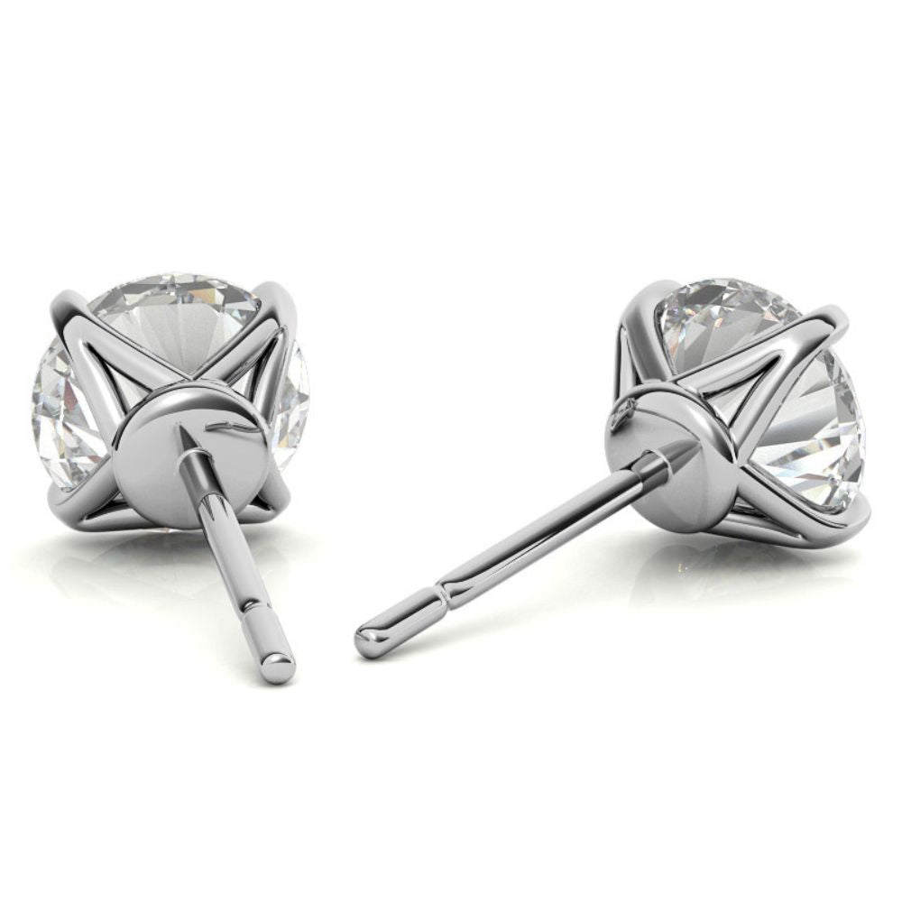 Daily Wear Round Moissanite Stud Small Earrings