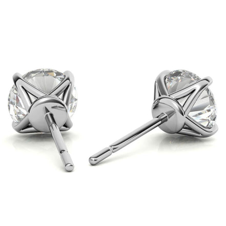 Daily Wear Round Moissanite Stud Small Earrings
