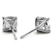 Solitaire Cushion Cut Moissanite Small Earrings