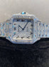 Arabic Numeric Moissanite Diamond Men's Wrist Watch