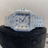Arabic Numeric Moissanite Diamond Men's Wrist Watch