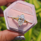 Yellow Gold Marquise Cut Wedding Ring For Women
