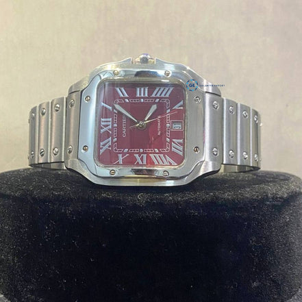 Roman Numeric Red Dial Luxury Men's Wrist Watch