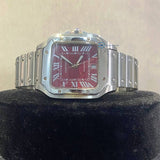 Roman Numeric Red Dial Luxury Men's Wrist Watch